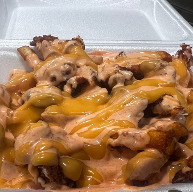 Crispy Chicken Loaded Fries.