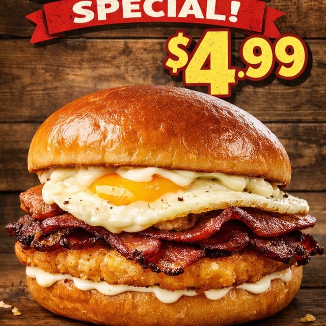 All day Breakfast Sandwich.