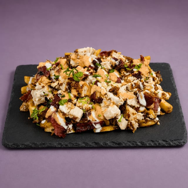 Ultimate Chicken Bacon Loaded Fries.