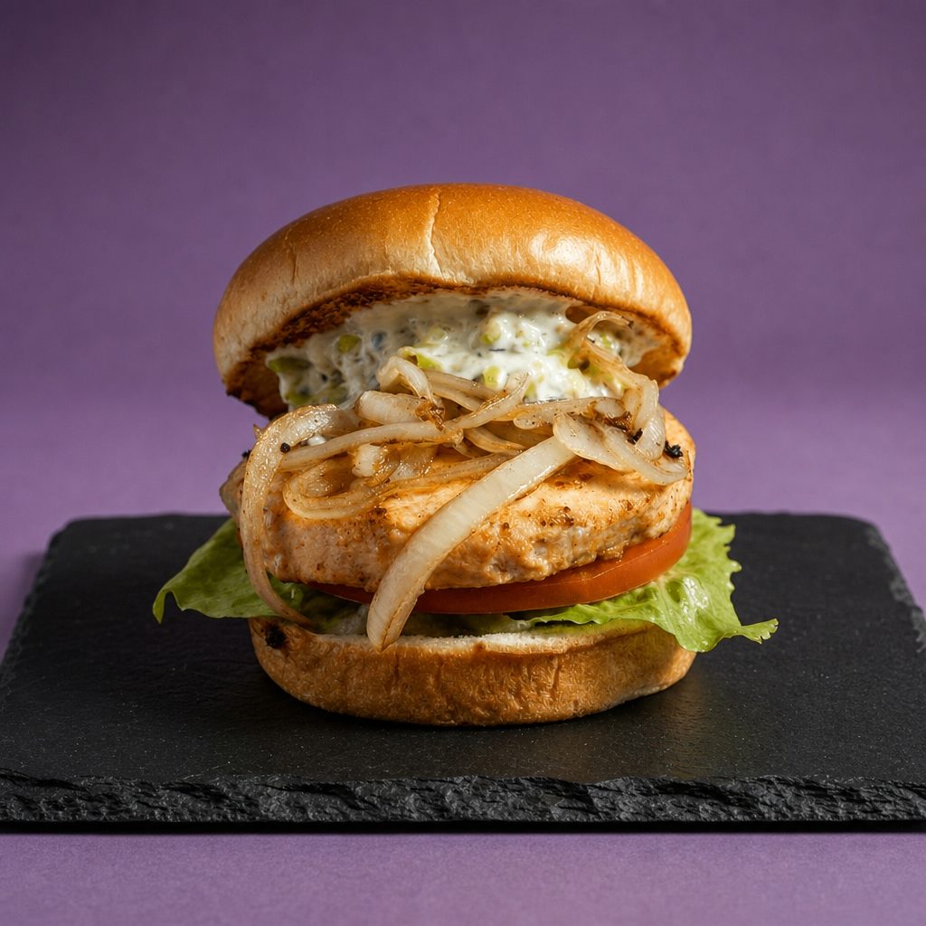 Salmon Burger.