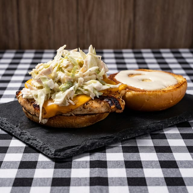 Creamy Garlic Chicken Sandwich.