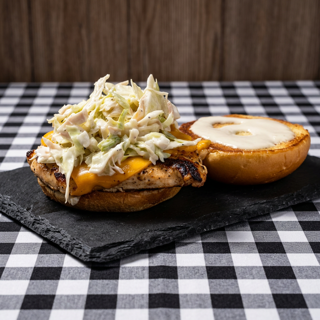 Creamy Garlic Chicken Sandwich.