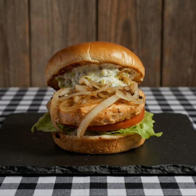 Salmon Burger.
